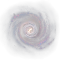 The image of the galaxy as seen from the Covenant hologram on the multiplayer map Truth.