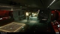 Concept art of the bridge.