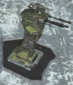 M5 Talos base turret with KG Mark 34 flame mortar upgrade from Halo Wars.