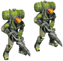 A render of two Hellbringers wielding M6634s in Halo Wars.