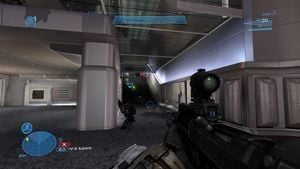 Fireteam shown on the heads-up display in Halo: Reach.