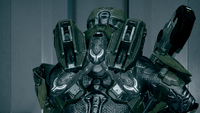 The thruster pack module on the back of John-117's armor.