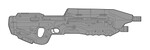 A schematic of the MA5D assault rifle.