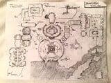 Early layout of the level.