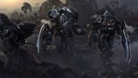 Voridus (right) with nanobarbed talons in Halo Wars 2.