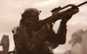 Fones of Second Squad in Old Mombasa. From Halo 2: Anniversary's rendition of Another Day at the Beach.