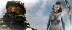 John-117 interfaces with the Librarian's imprint in the Vale Citadel. From Halo 4 campaign level Reclaimer.