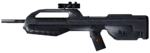 In-game profile view of the BR55 Battle Rifle in Halo 2.