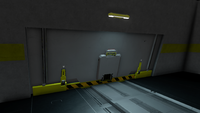A blast door in the War Games simulation Hangar.