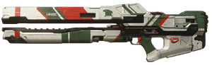 A cropped screenshot of the Arclight variant of the ARC-920 railgun.