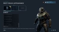 The EXO/TSCS armor piece viewed in MCC's armor customization screen.