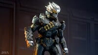 Angled view of a Hayausa-clad Spartan on the Mark VII armor core.