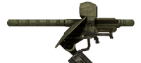 A side view of the Gauss cannon in Halo 3.