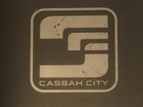 Casbah City logo printed on a wall.