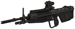 Halo: Reach press kit image featuring a render of an M392 DMR.