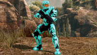 A Centurion-clad Spartan with an MA5D assault rifle in Halo 2: Anniversary.