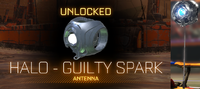 The "Halo - Guilty Spark Antenna" in Rocket League for Xbox One.
