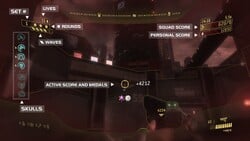 An annotated screenshot explaining the Halo 3: ODST Firefight heads-up display.