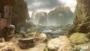 Screenshot of Attack on Sanctum, a map introduced in the Warzone Firefight update.