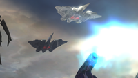 Easley's Longswords bombing a Weevil in Digsite's Halo 2 E3 demo mod.