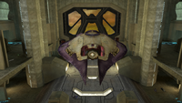 A Seraph fighter in the heretics' hangar in the gas mine in Halo 2.