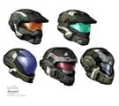 Concept art of various helmets in Halo: Reach.