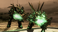 A pair of "flak" hunters charging their assault cannons.