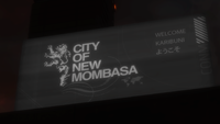 A billboard promoting New Mombasa.