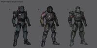 Halo: The Master Chief Collection Season 8 concept art for the Blackguard armours.
