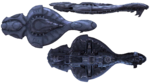 An overview of the CCS-class Battlecruiser as seen in Halo 3.