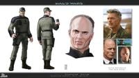 Concept art of Captain James Cutter for Halo Wars.