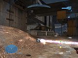 Third-person view of the Monitor glitch in Reach.