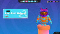 Purrfect Helmet in Fall Guys.