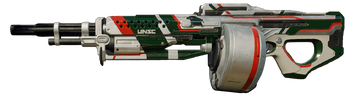 A cropped screenshot of The Answer variant of the M739 SAW in Halo 5: Guardians.
