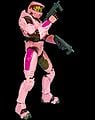 The Pink Spartan action figure.