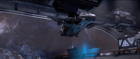 A gravity lift developed by the UNSC preparing to arm a Broadsword.