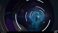 Concept art for the boarding tube of the craft.