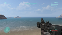 First-person view of the M7S on Last Resort in Halo: The Master Chief Collection.