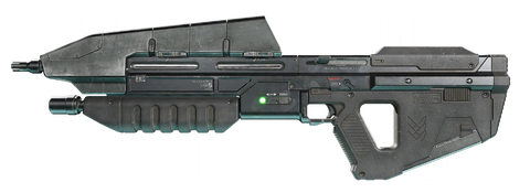UI asset from Halo: Campaign Evolved of the MA5B assault rifle.