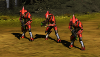 Three Elite Ranger holding Bloodfuel rifle.