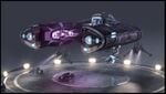 Concept 3D model of a Spirit dropship for Halo Wars.