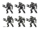 Concept art of the Brutes for Halo 2: Anniversary.