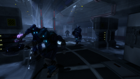 A pack of Jiralhanae inside the New Mombasa Data Center in Halo 3: ODST.
