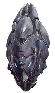 A render of the Kalu'qeh-pattern Breaching Carapace, cropped from the Halo Encyclopedia (2022 edition).