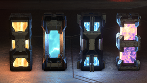 All four types of fusion coils in Halo Infinite.