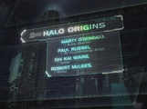 "Halo Origins" title shot.