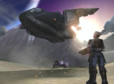 The Pelican as it appeared in the E3 2000 Trailer for Halo: Combat Evolved.