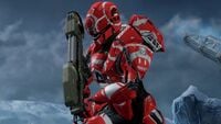 The MJOLNIR [GEN2] GUNGNIR armor using the PULSE coating in Halo 4.
