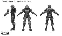 Concept art of GEN2 Soldier armor for Halo 4.