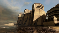 The city's seawalls, as seen in Halo 2 Anniversary.